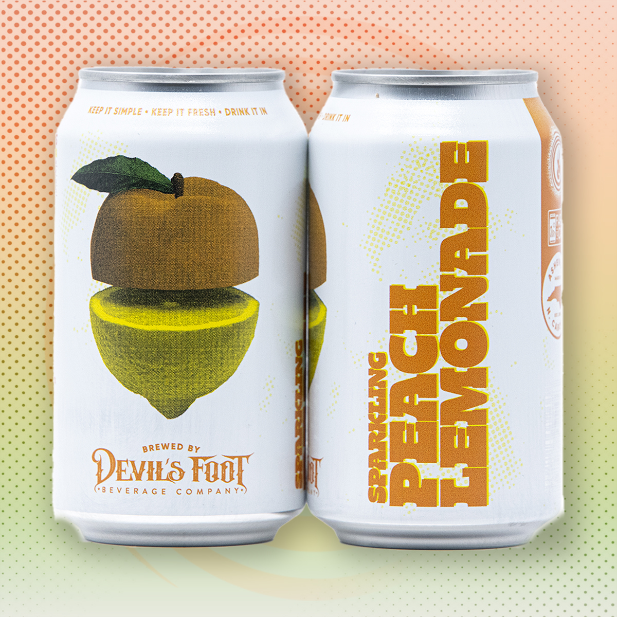 Sparkling Peach Lemonade - Case of 24 | Devil's Foot