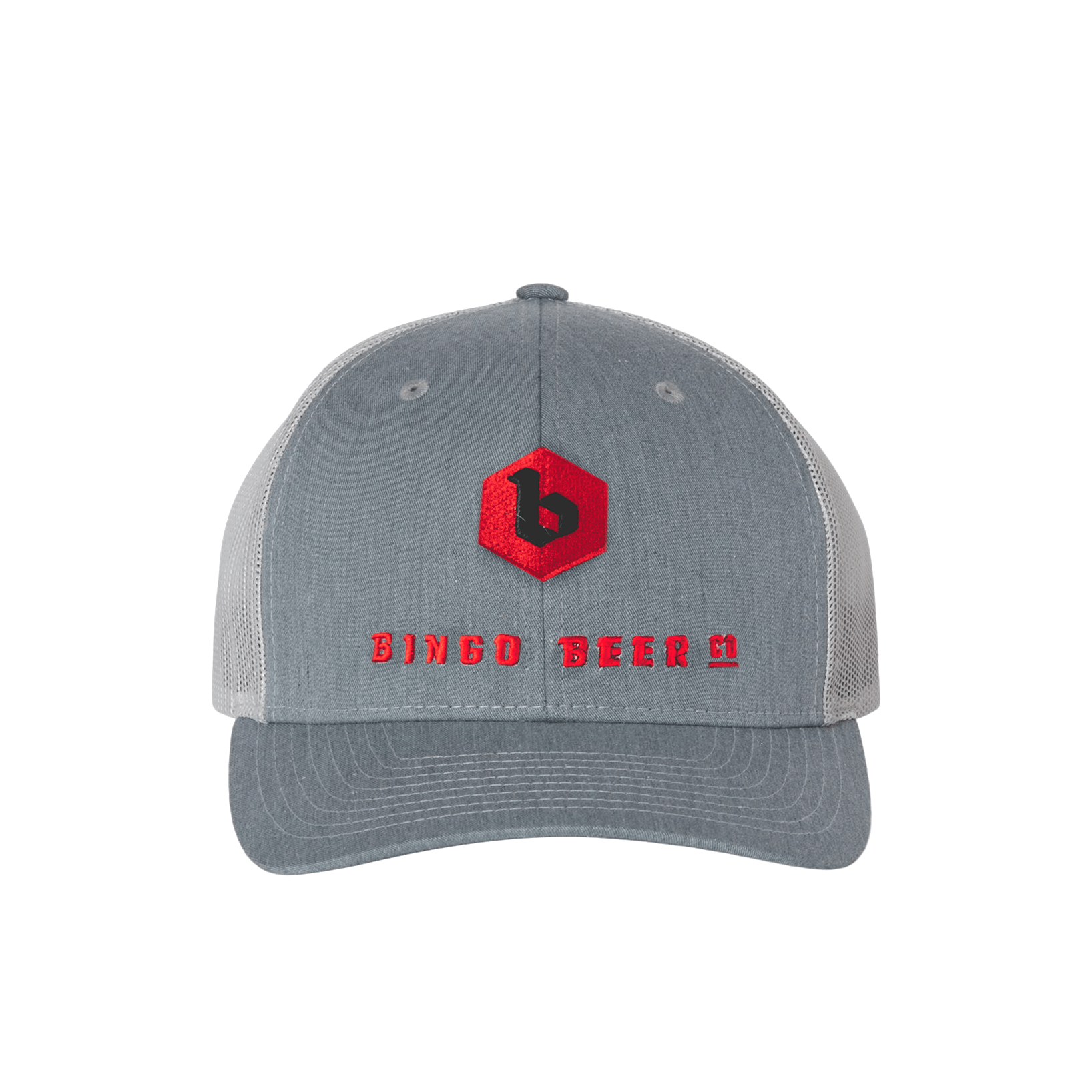 Trucker Hat - Grey/Red/White | Bingo Brewing Online Shop