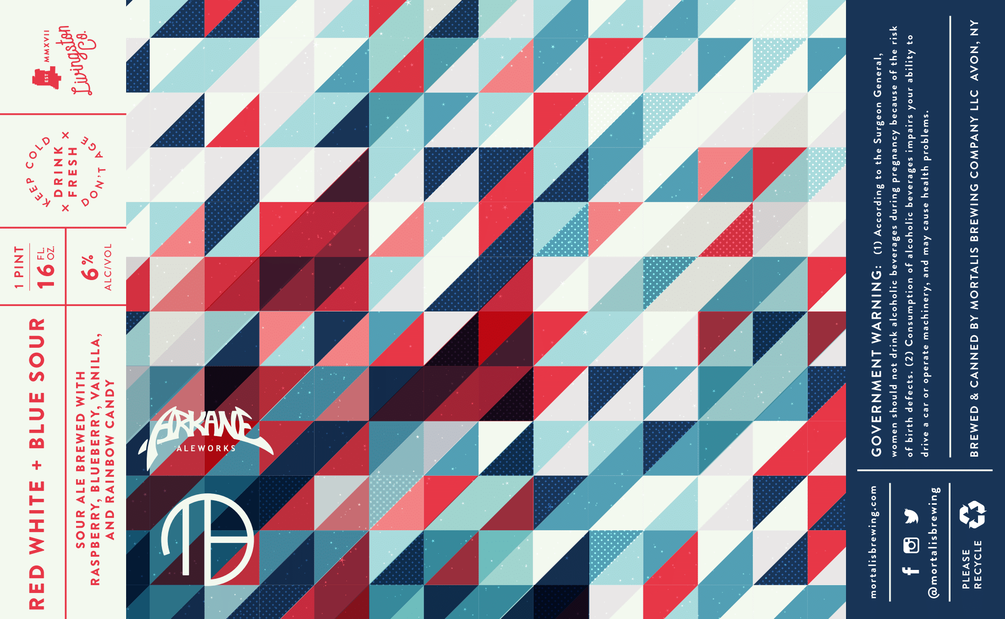 Red White Blue Sour Label