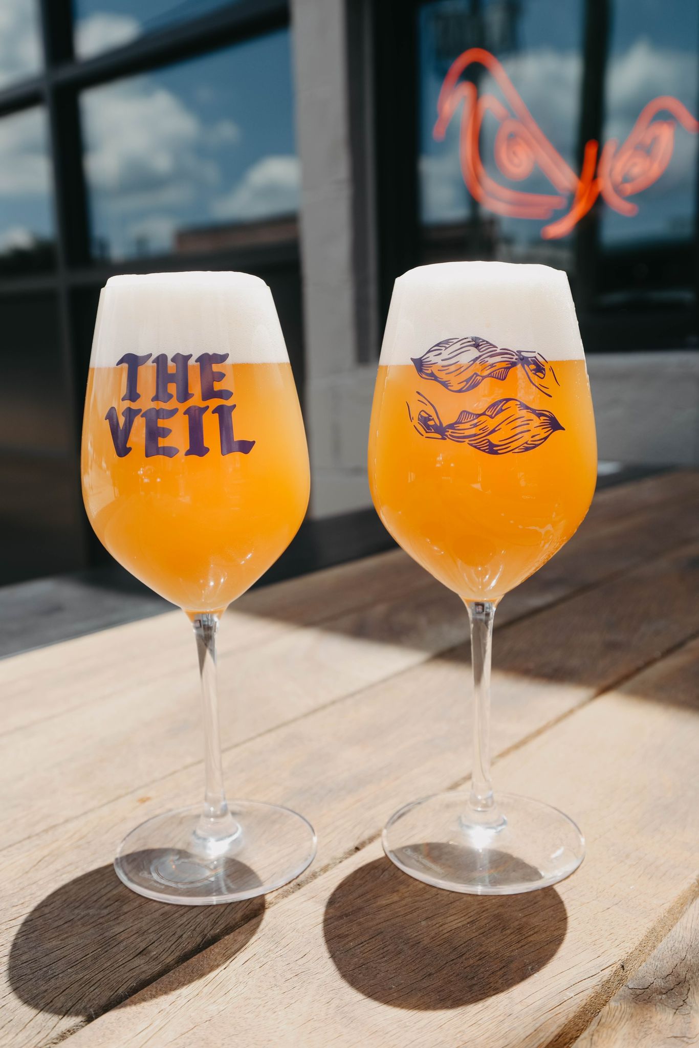 Purple Hanky Tulip Glass