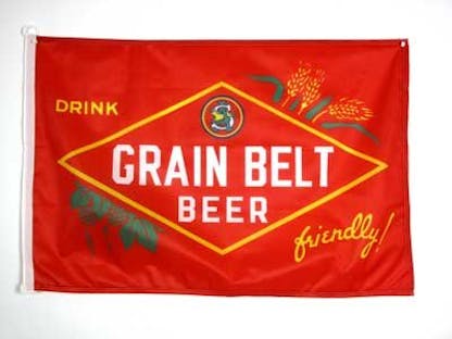 Grain Belt 3' x 5' Flag red background 