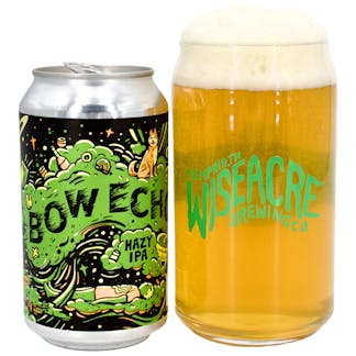 Bow Echo beer can also in a glass 