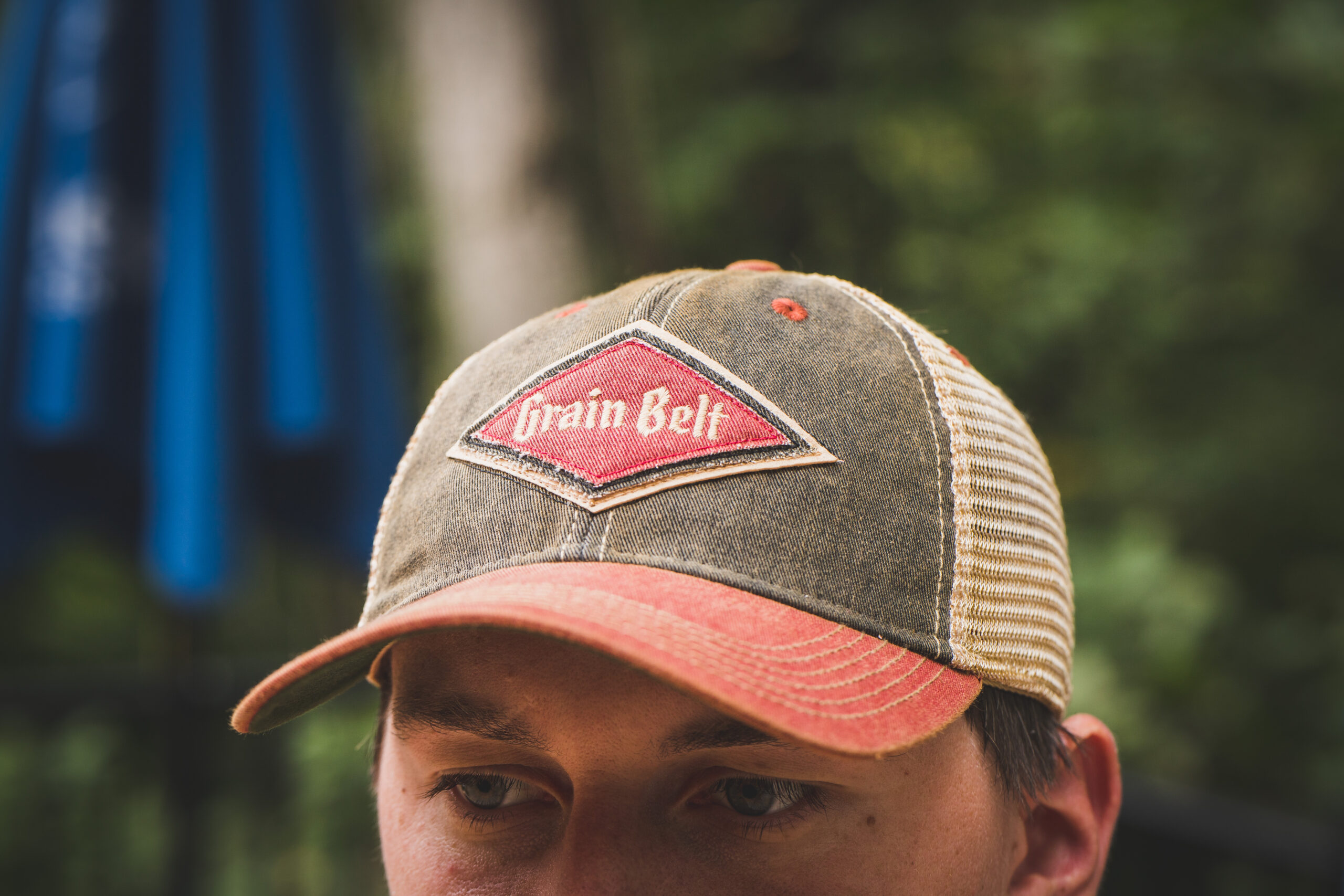 Red and white hat from schells