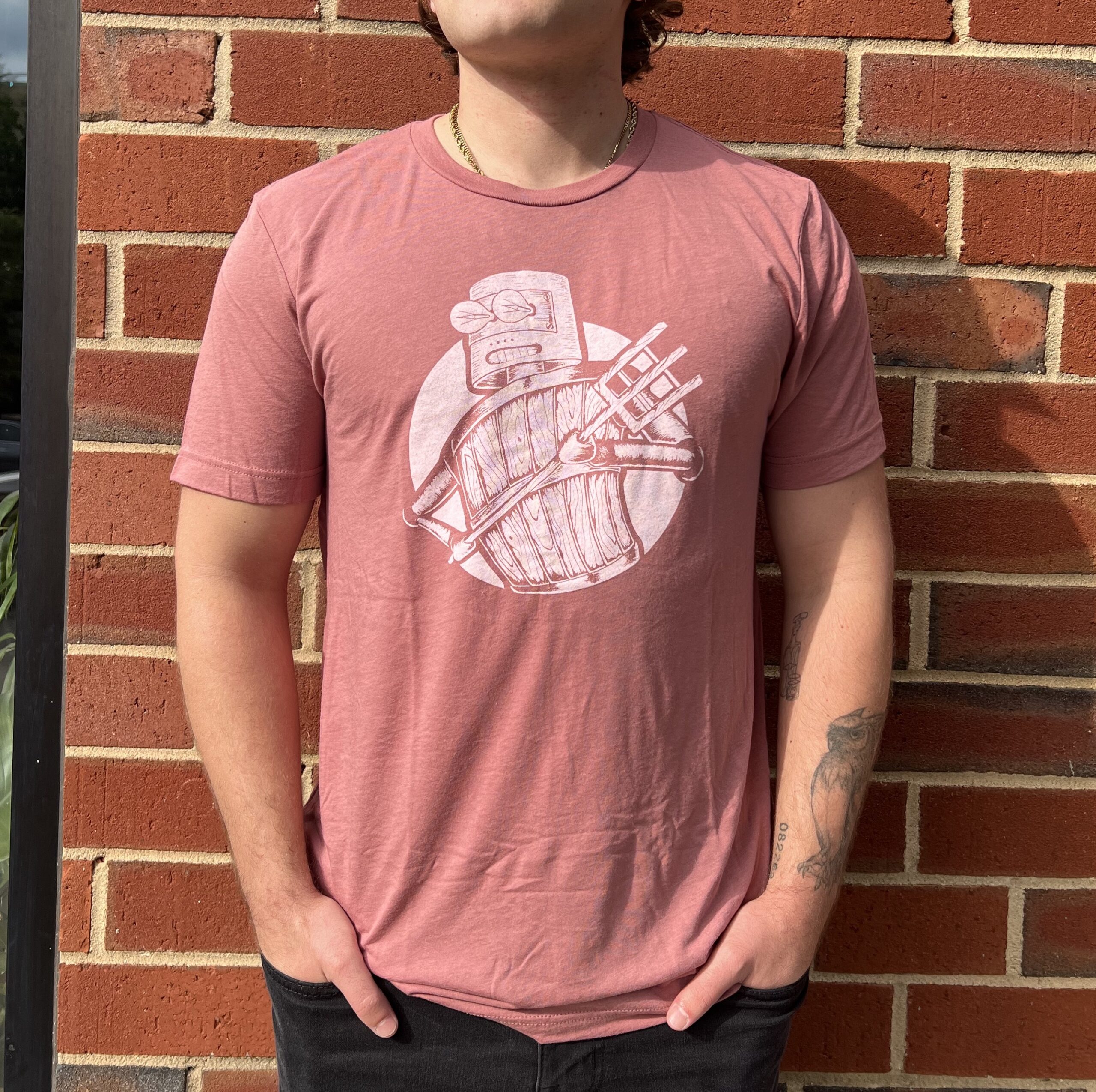 Short Sleeve Mauve Robot T-Shirt