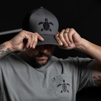 “Trucker” Puffy Hat (Grey/Black)