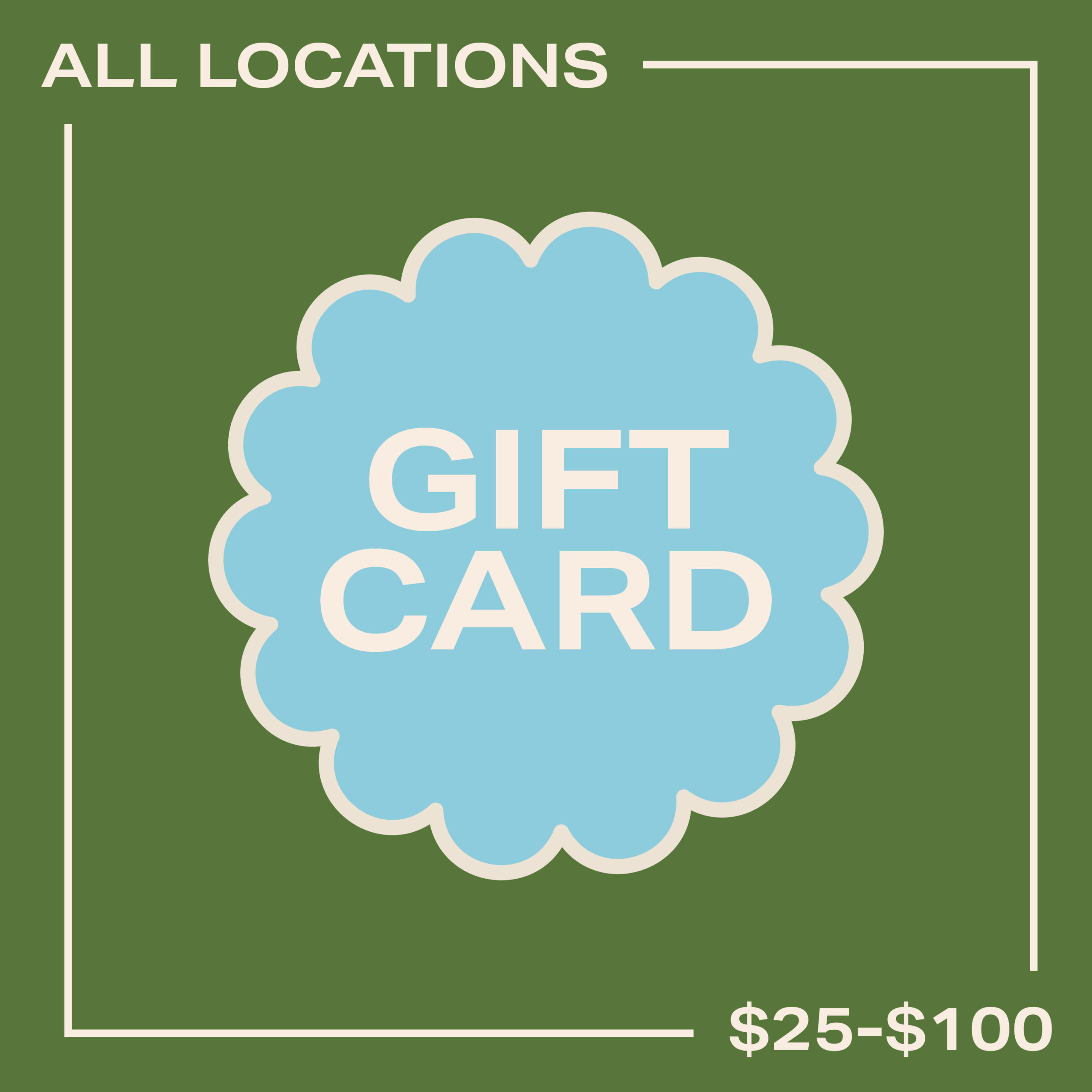 Jackie O's Locations Gift Card