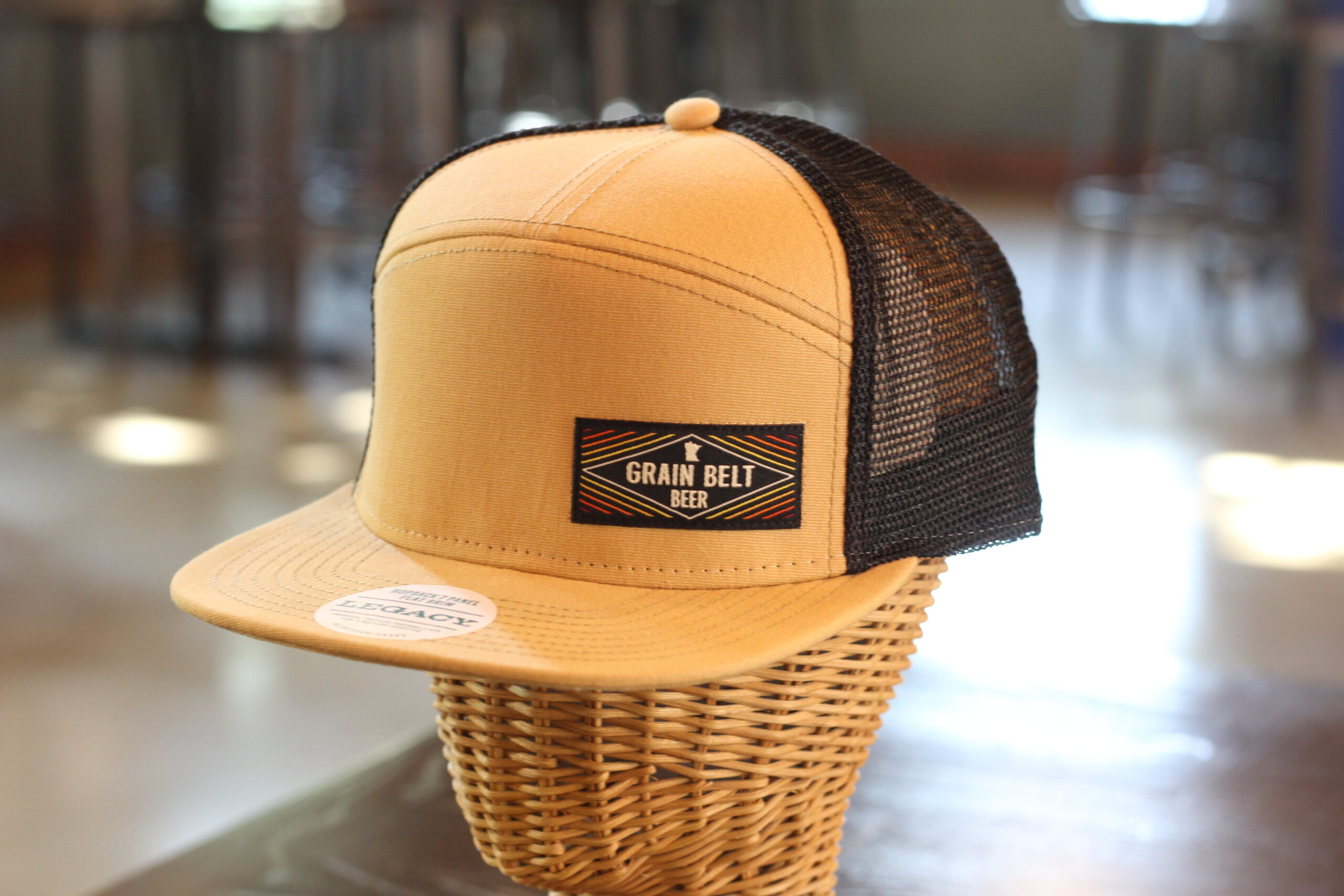 Schells hat orange and black