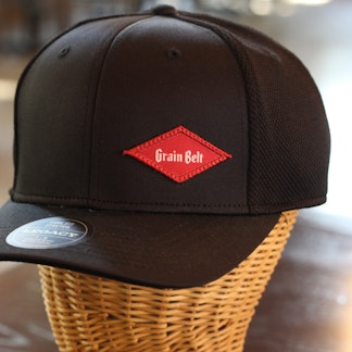Schells hat black and red
