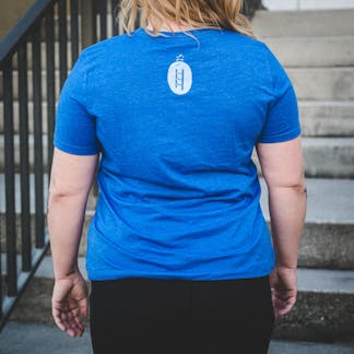 Women's Blue Wordmark Shirt