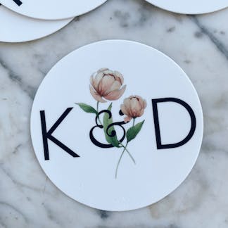 K&D Circle Sticker