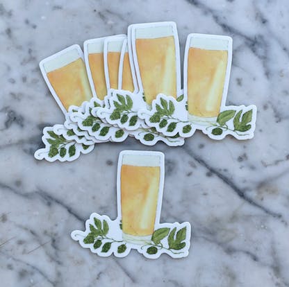 fill your cup beer sticker