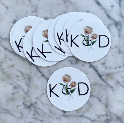 K&D Circle Sticker