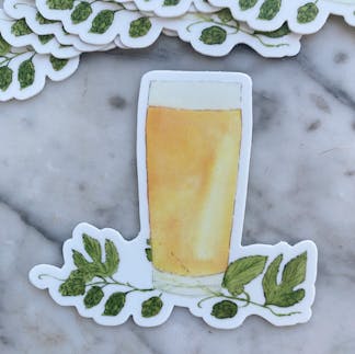 fill your cup beer sticker