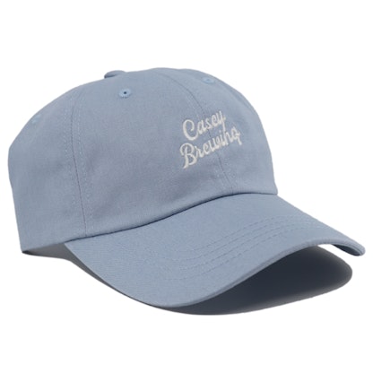 casey script baby blue hat embroidered
