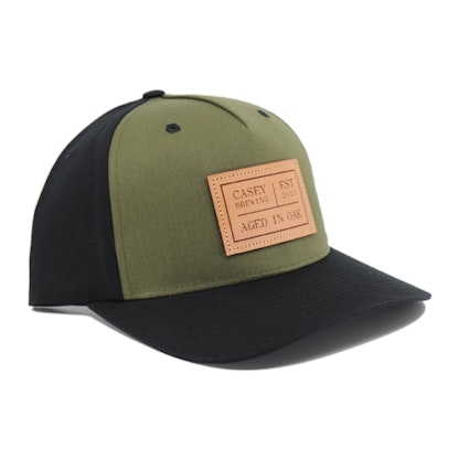 casey aged in oak black green hat