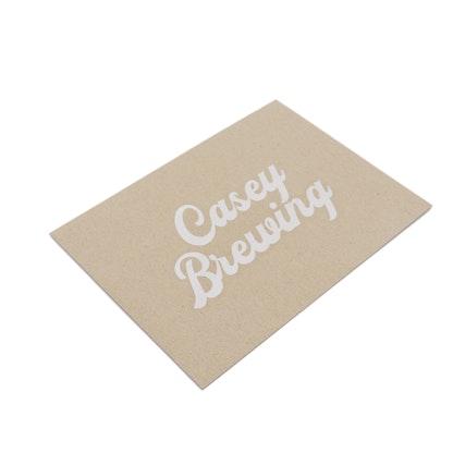 White Casey Script Sticker