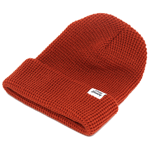 casey woven beanie rust