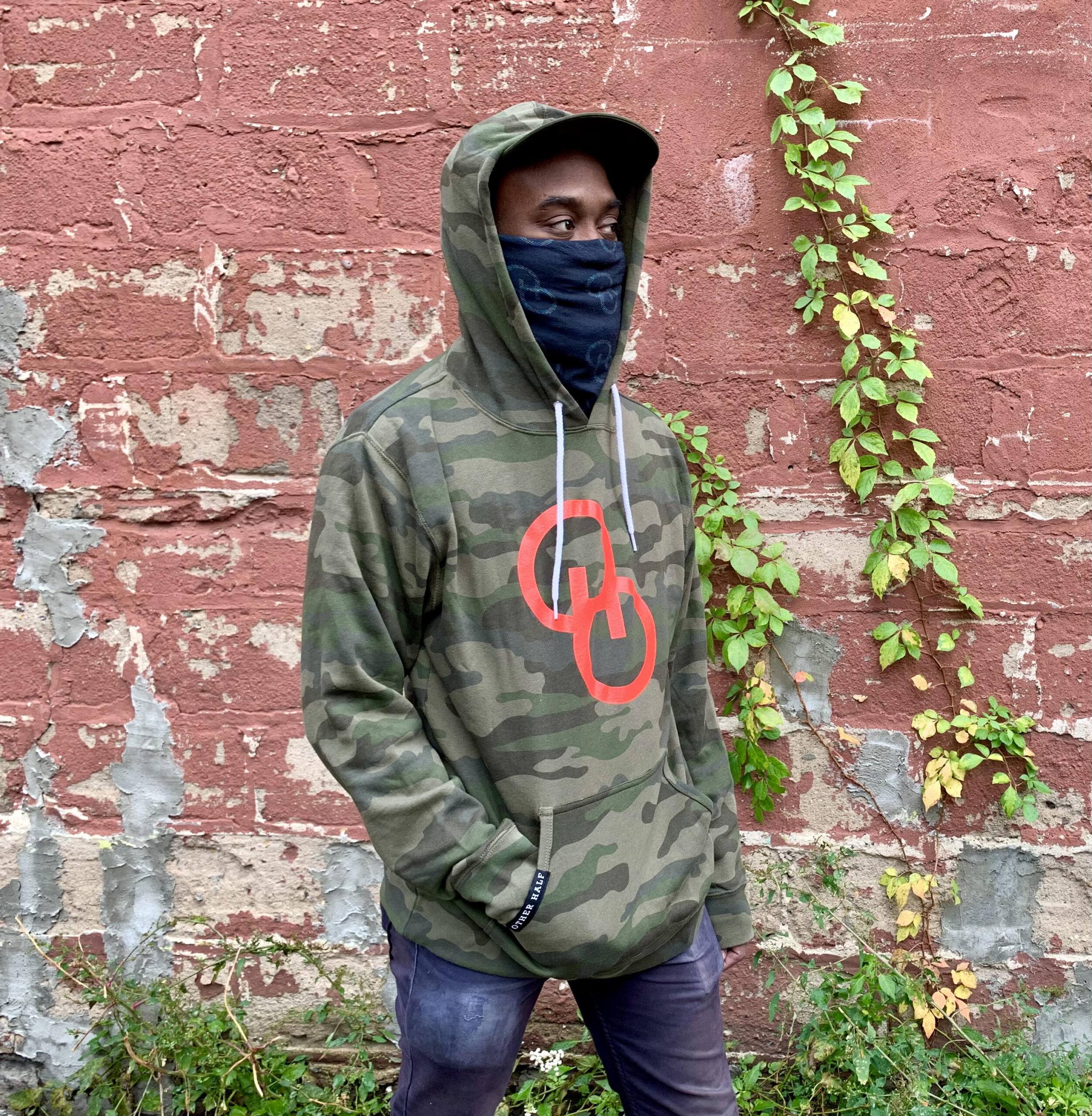 Half camo online hoodie