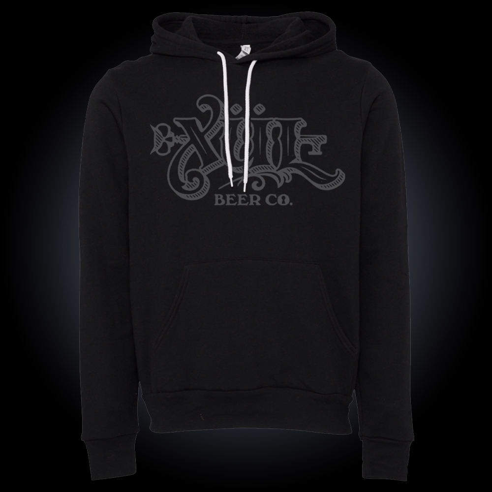 Black outlet silver hoodie