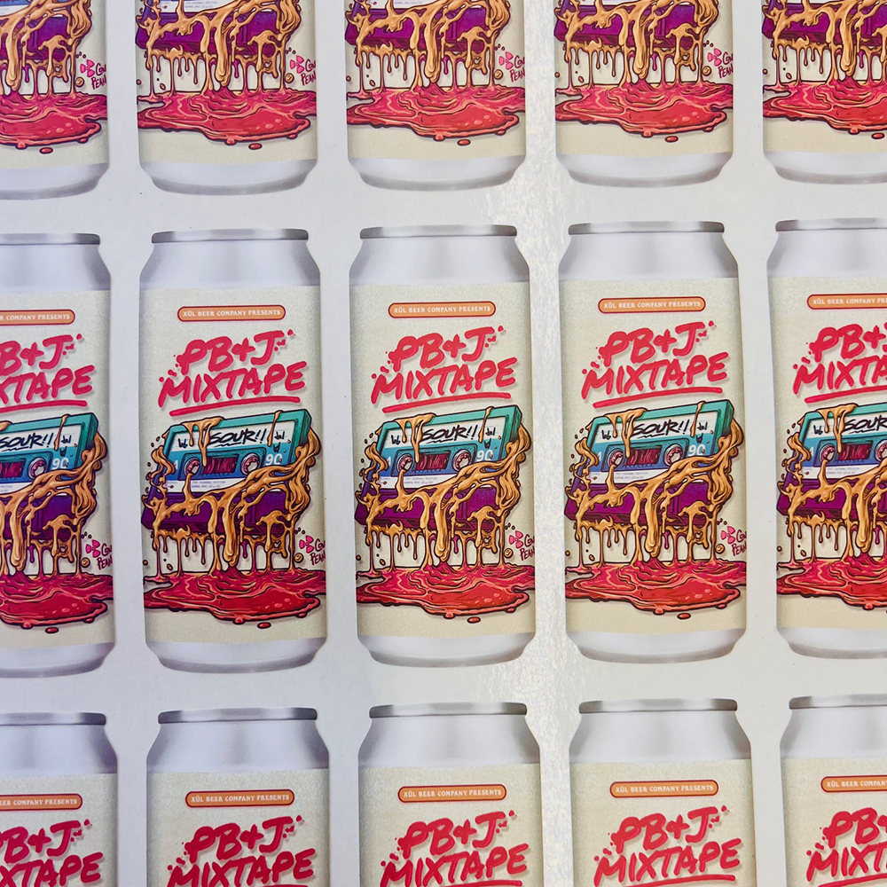 Can art sticker of our beloved PB&J Mixtape.