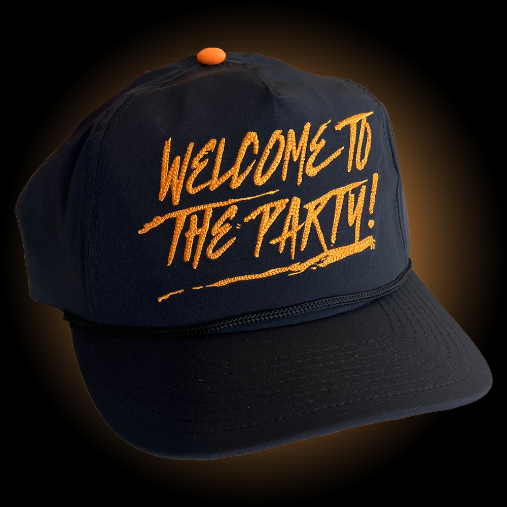 5-Panel Welcome to the Party Hat -Orange/Black