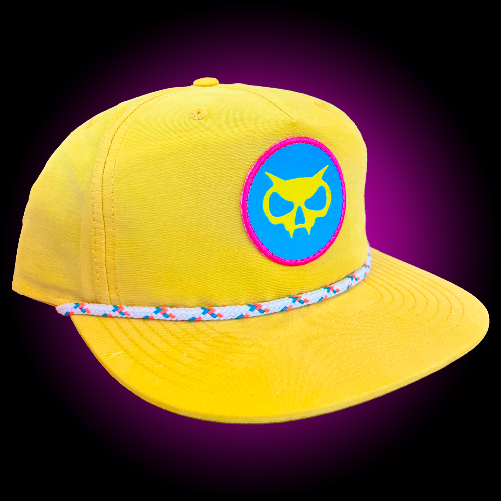 Yellow Grandpa Hat w/Woven Patch