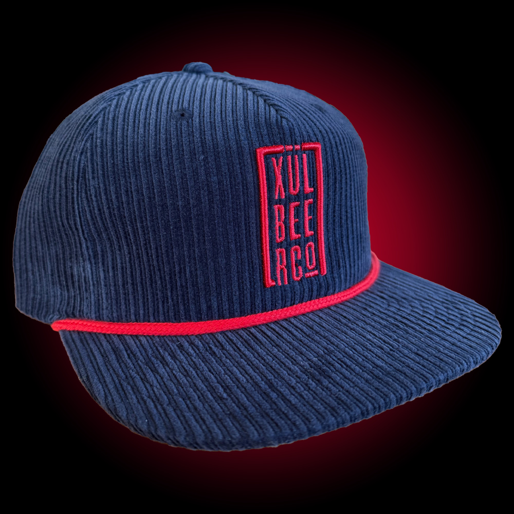 Pinch-Front Corduroy Grandpa Hat - Navy