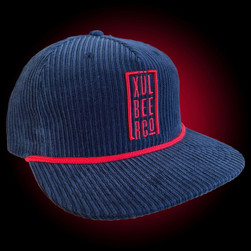 Pinch-Front Corduroy Grandpa Hat - Navy