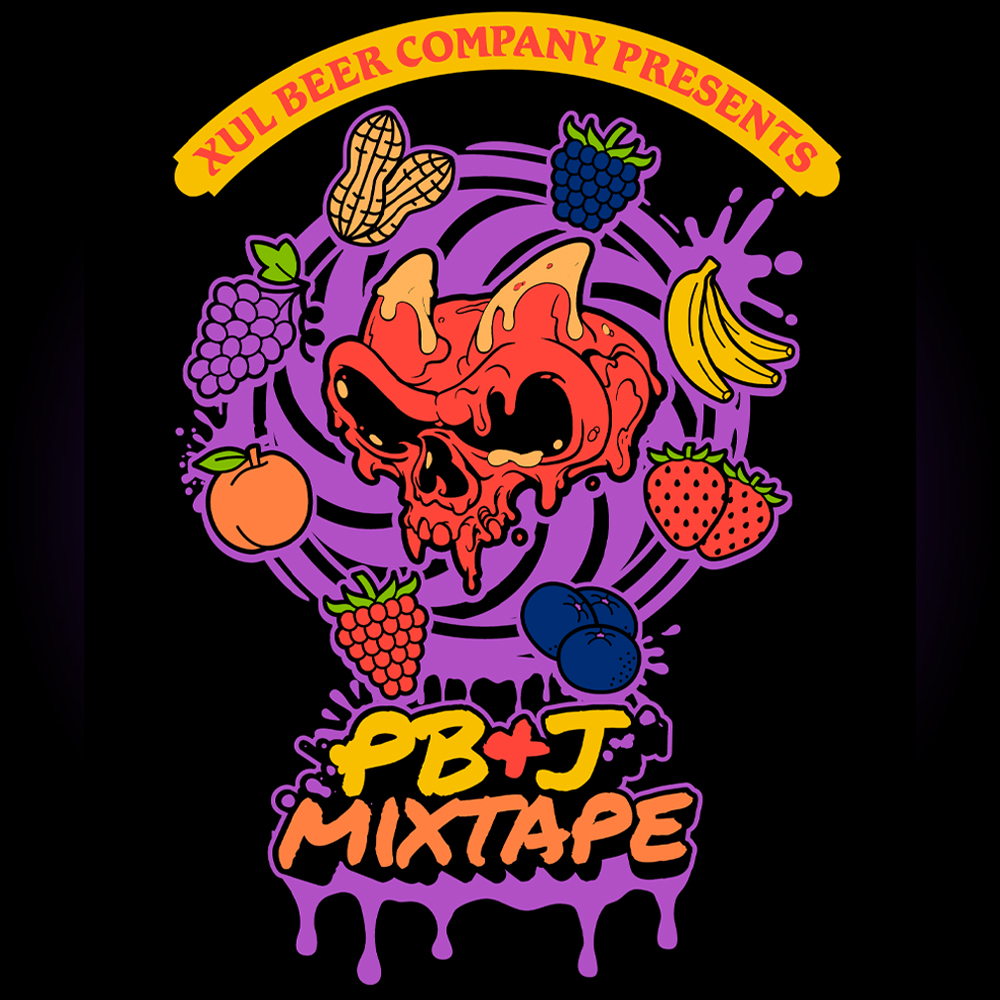 TM paint キャンバスアート「BEER FIT CLUB!」 Can Art Edition: PB&J Mixtape 2.0 - Black | XUL Beer Company