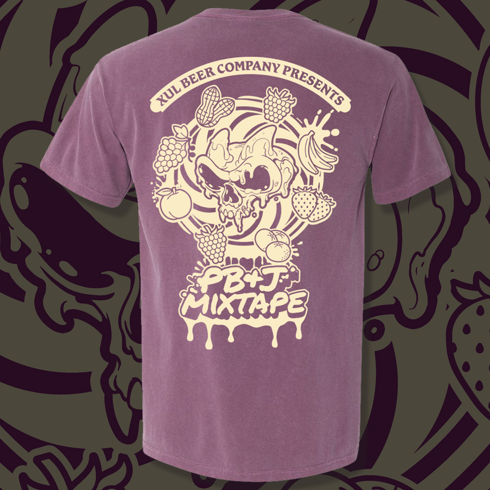 Xul PB&J Day purple variant tee (back).