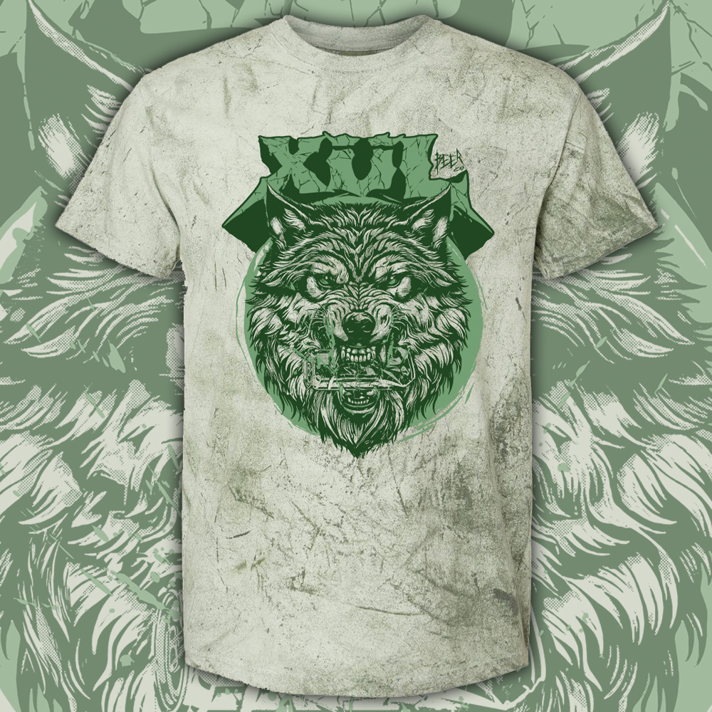 Alpha Wolf Green Tie Dye