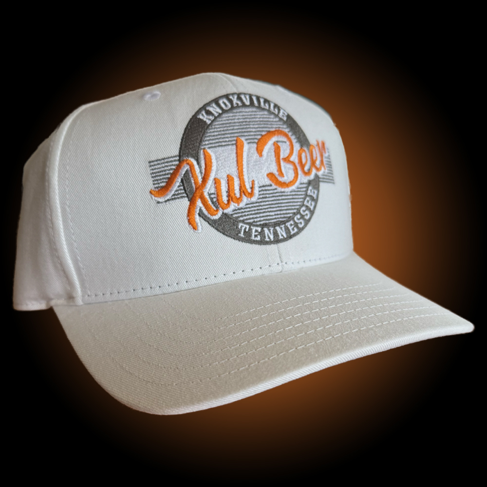 White retro college-style Xul Beer hat.