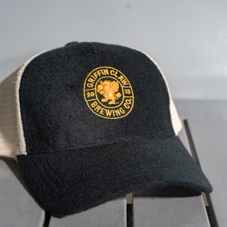 Black/White Terry Trucker Embroidered Logo Hat