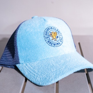 Blue Terry Trucker Embroidered Logo Hat