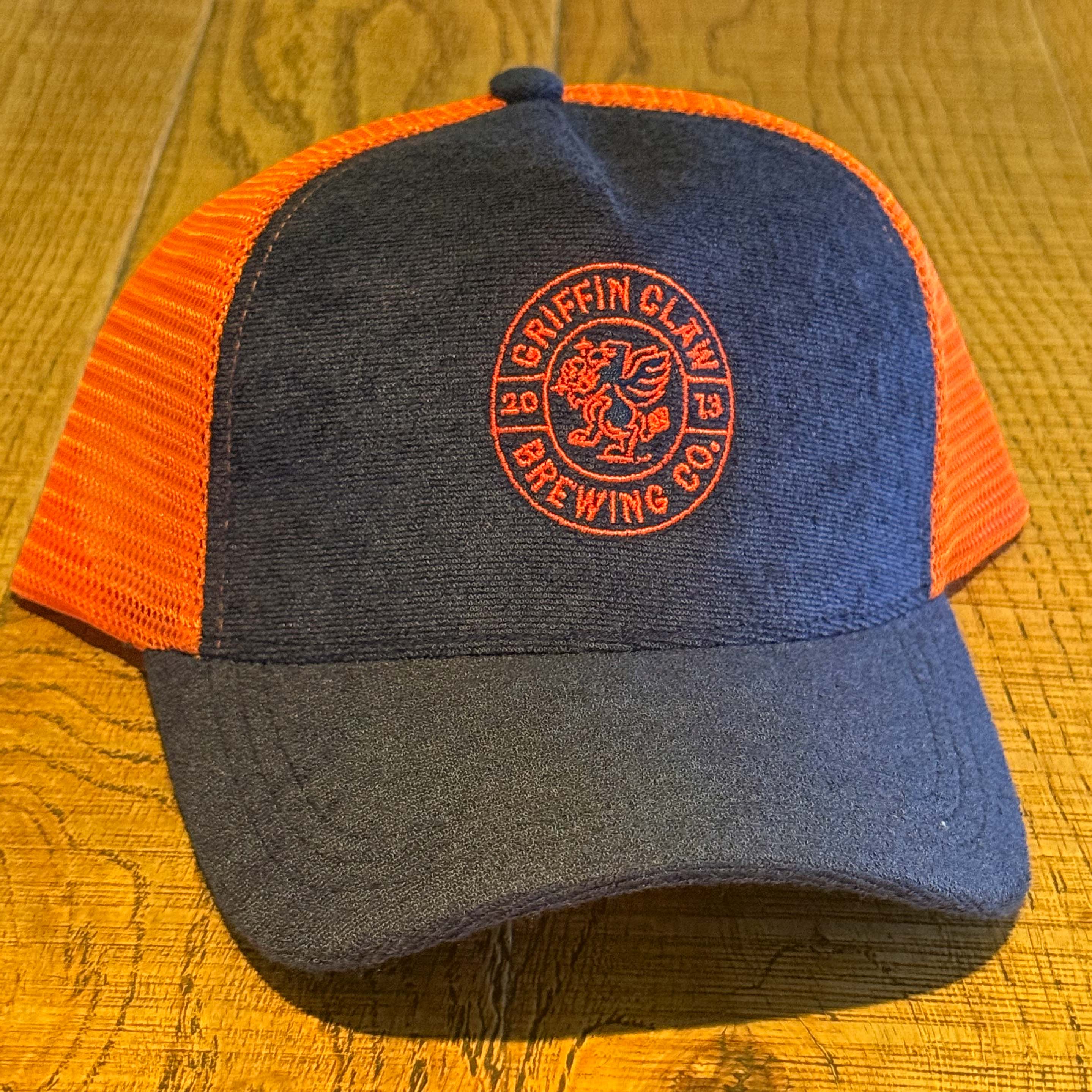 Blue and Orange Richardson Trucker
