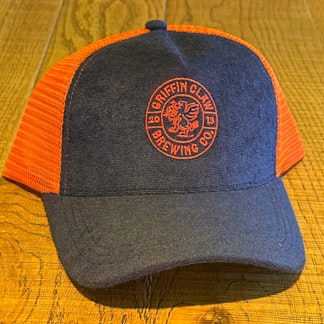 Blue and Orange Richardson Trucker