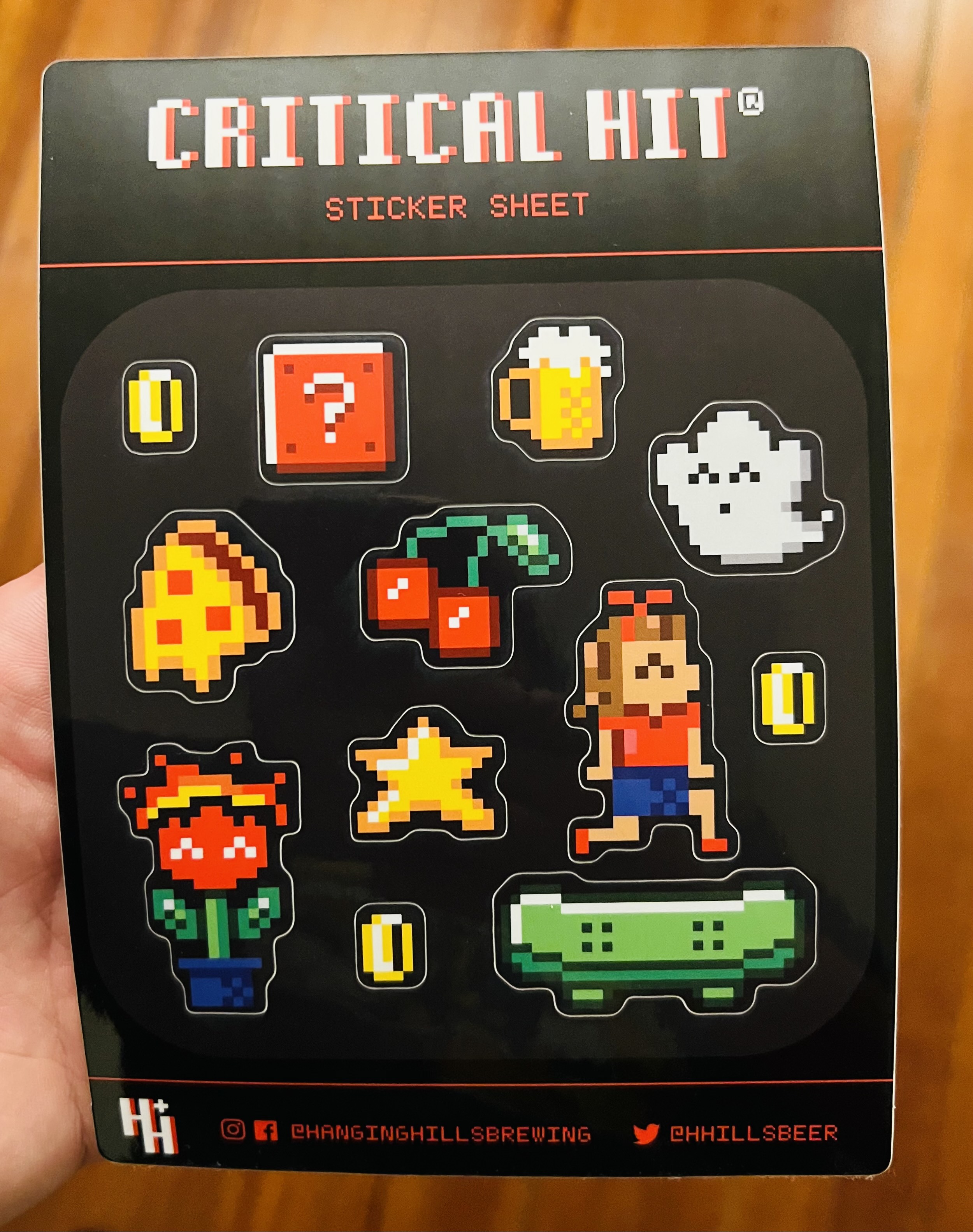 Critical Hit Limited Edition Peel and Pull Sticker Sheet