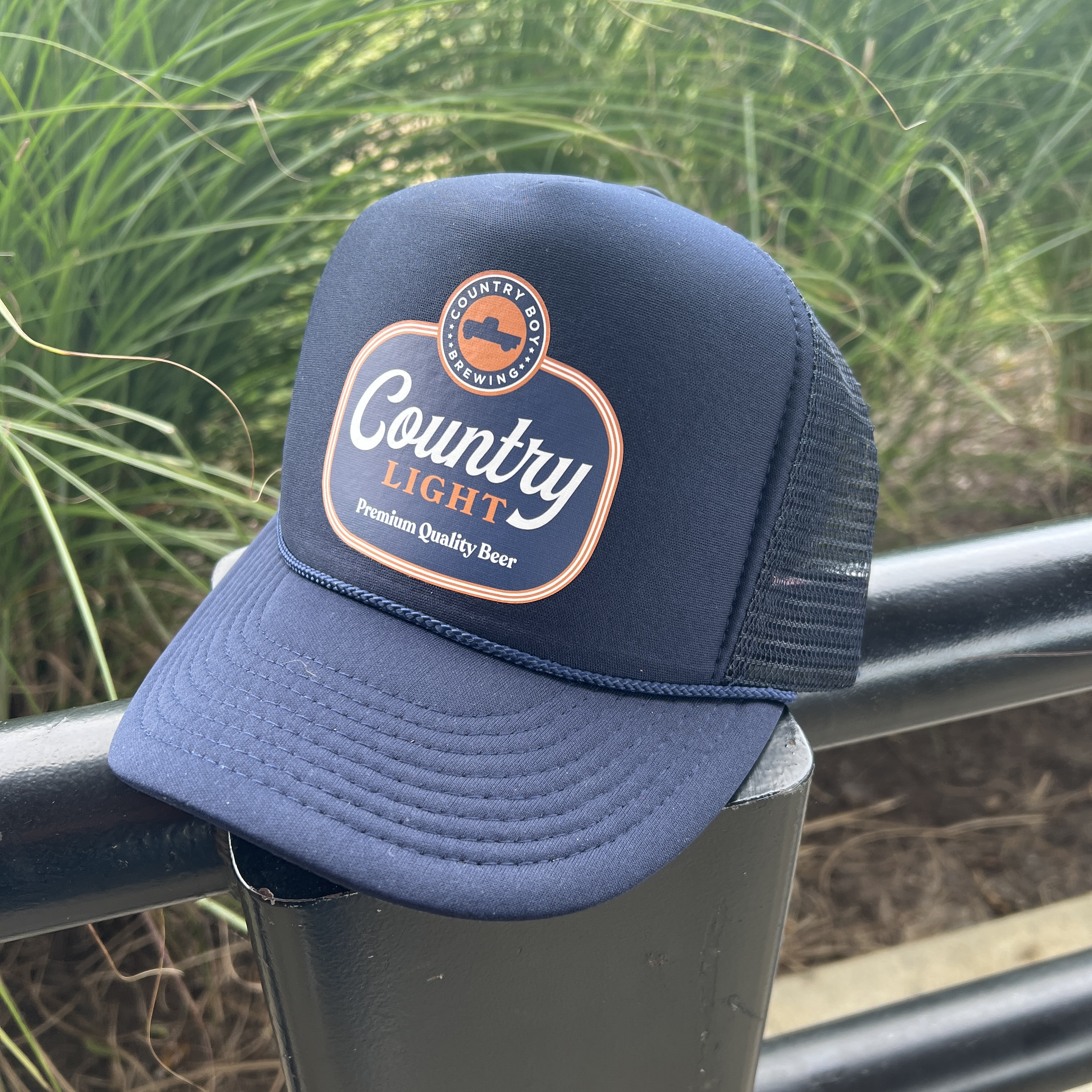 Navy blue Country Light trucker hat