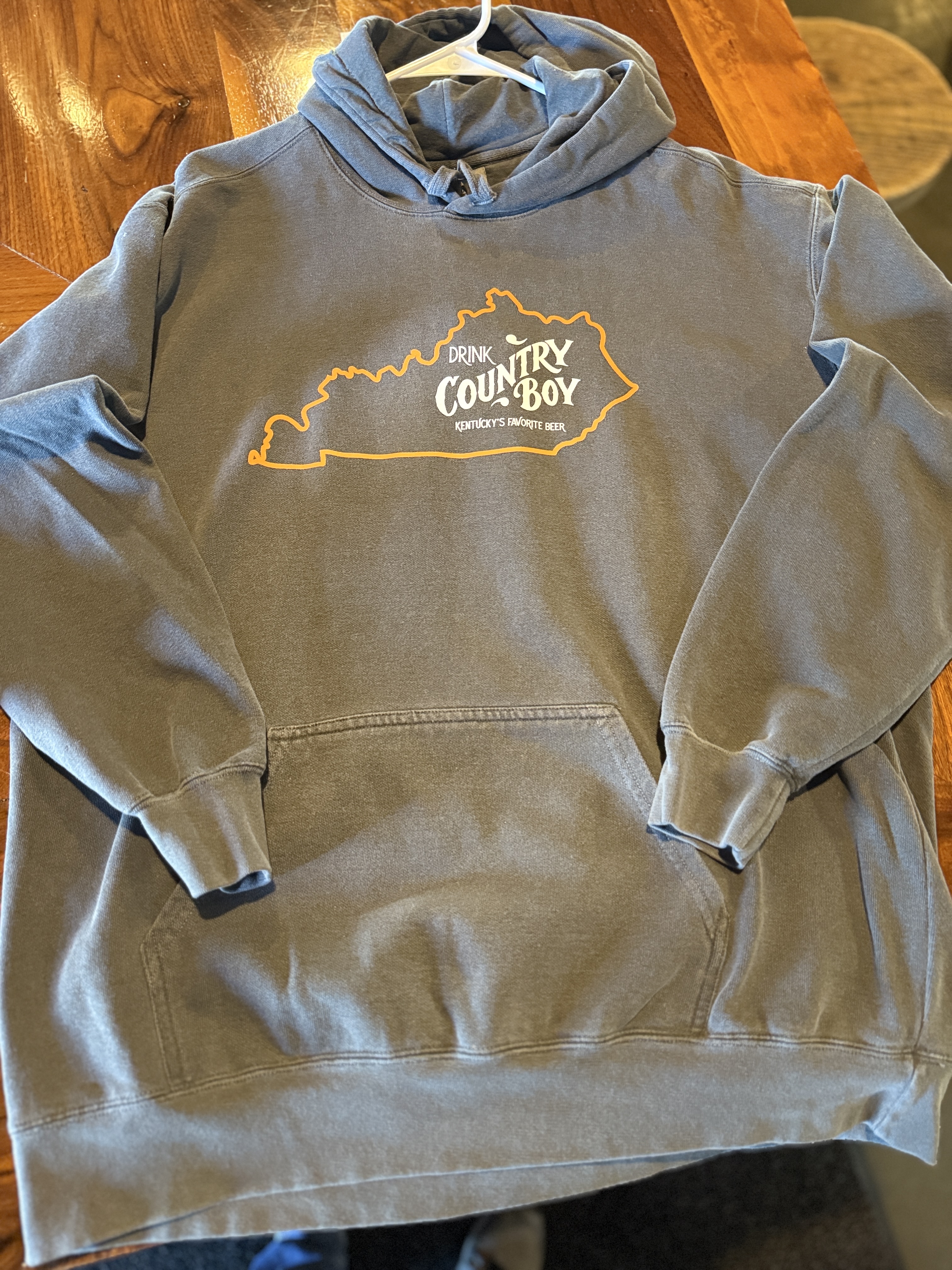 Drink Country Boy KY state outline - Grey