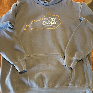 Drink Country Boy KY state outline - Grey
