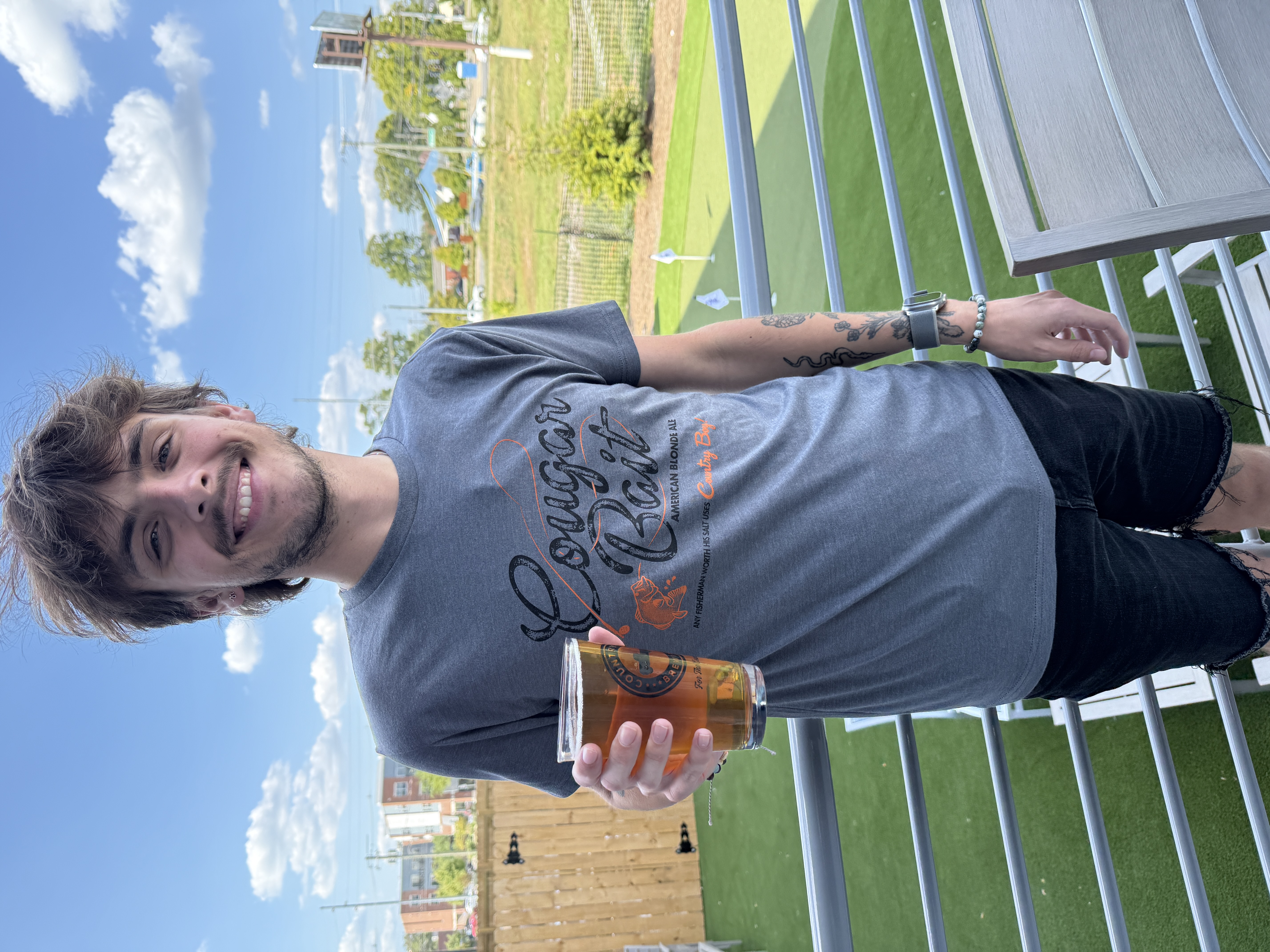 Gray Cougar Bait T-shirt with Logo