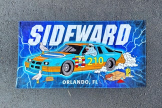 Sideward Racecar Beach Towel