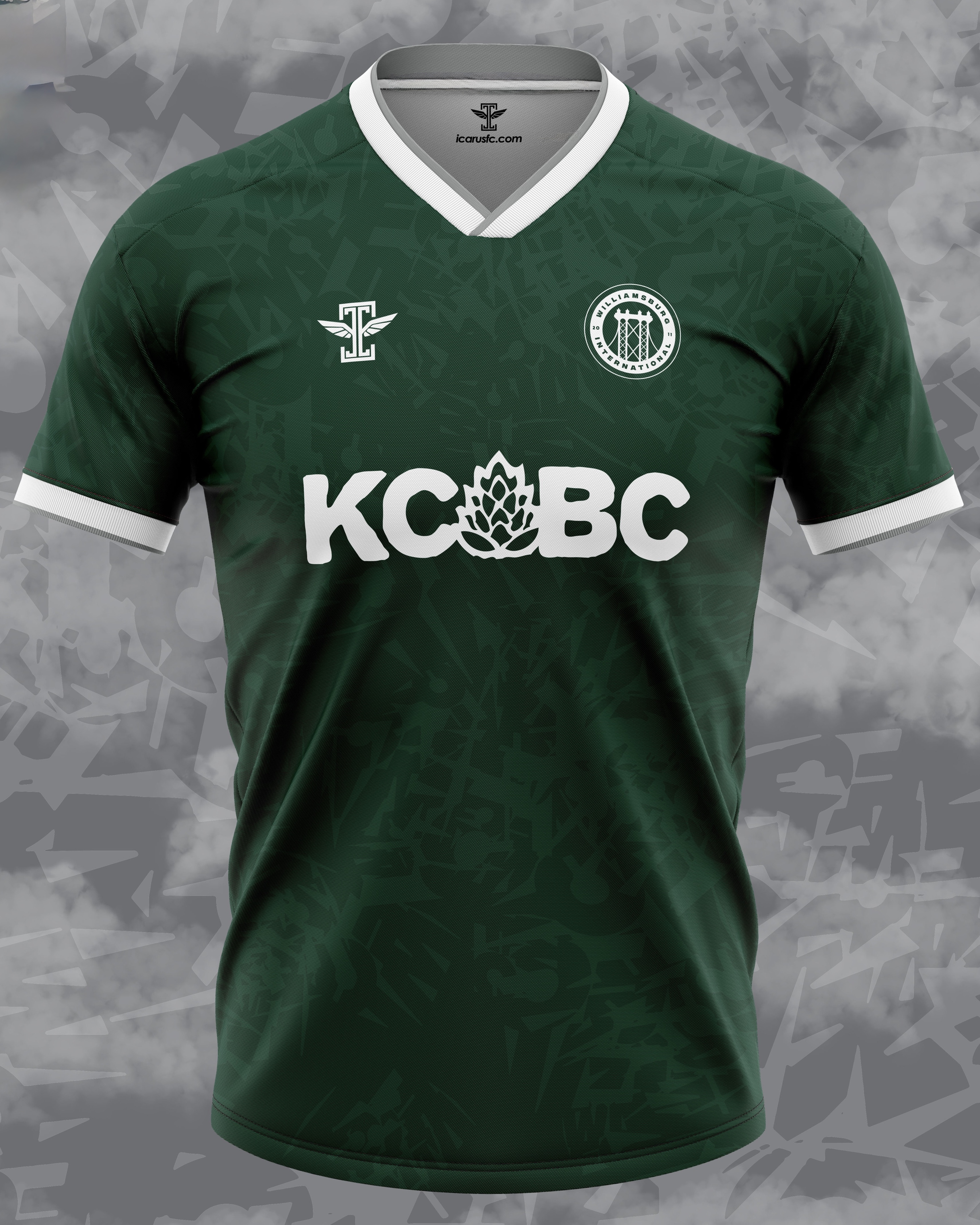 KCBC x WIFC Green Soccer Kit