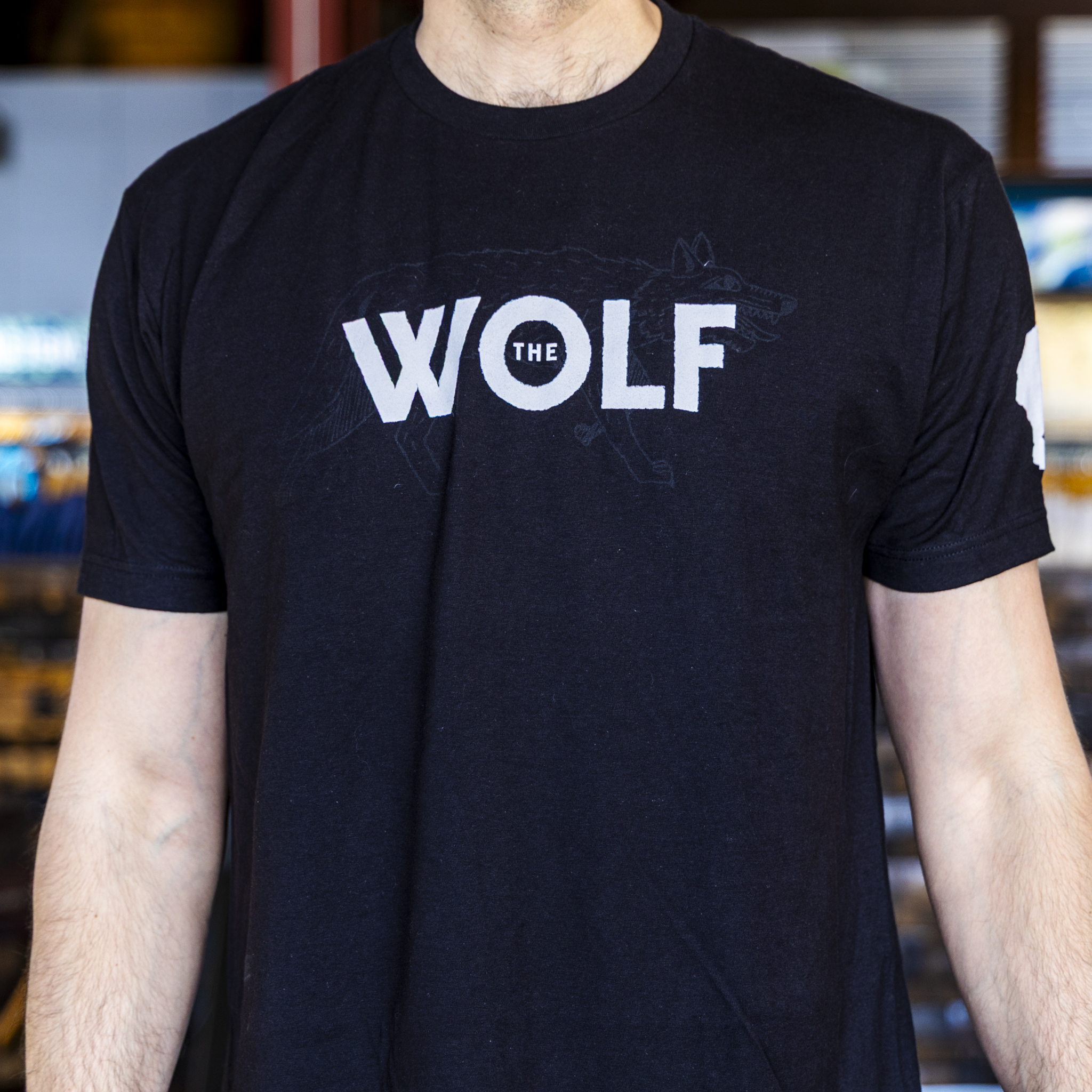 Tee - White Logo Wolf