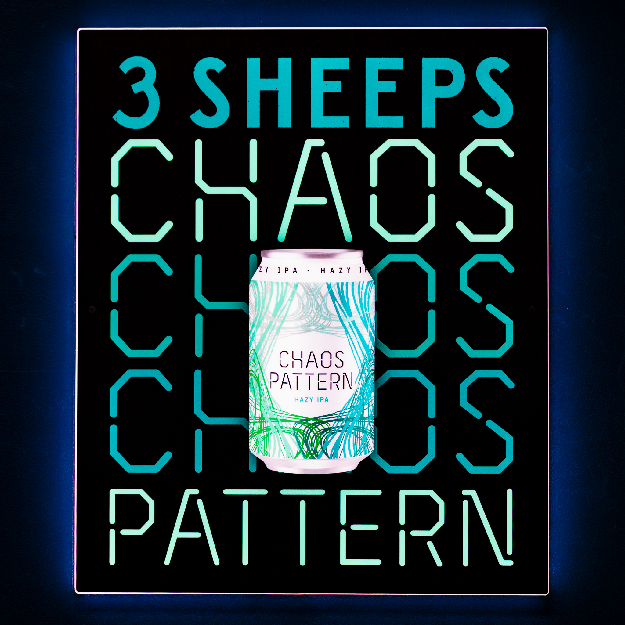 LED Hanging Sign - Chaos Pattern