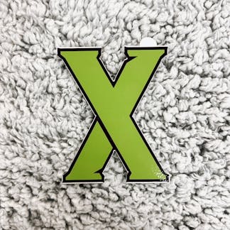 green x sticker