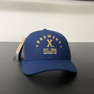 Dark Blue Hat with Gold Emblem