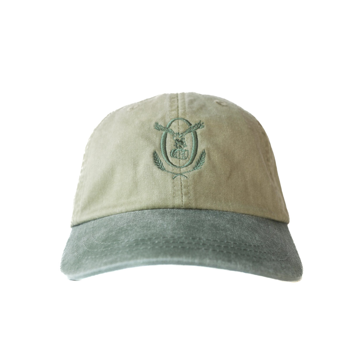 Khaki/Spruce Green Garment-Washed Cotton Twill Hat