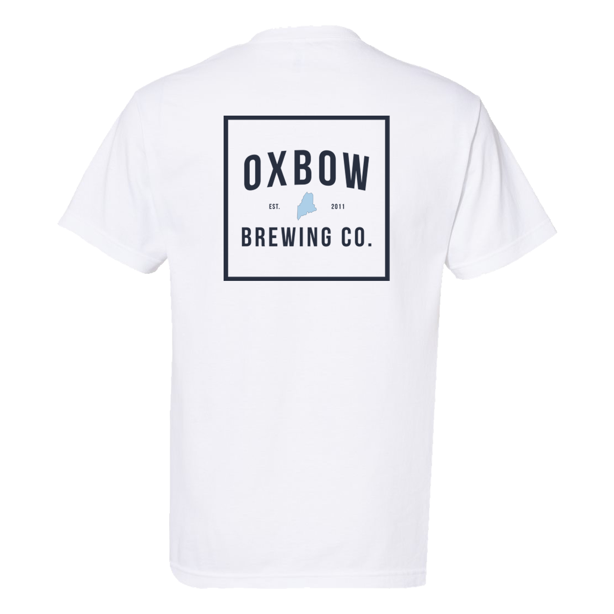 White Maine Logo Tee
