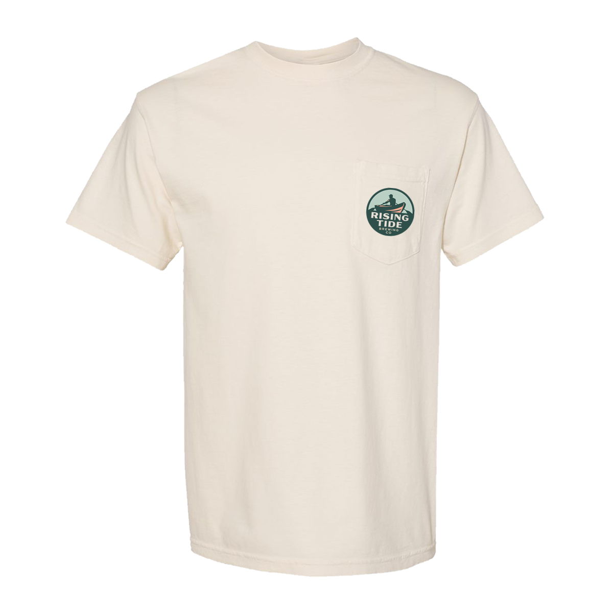 Ivory Pocket Tee w/ Rising Tide Logo